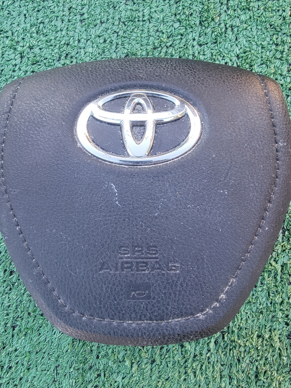 2014-2019 Toyota Corolla Black Steering Wheel Airbag Cover with Chrome Logo